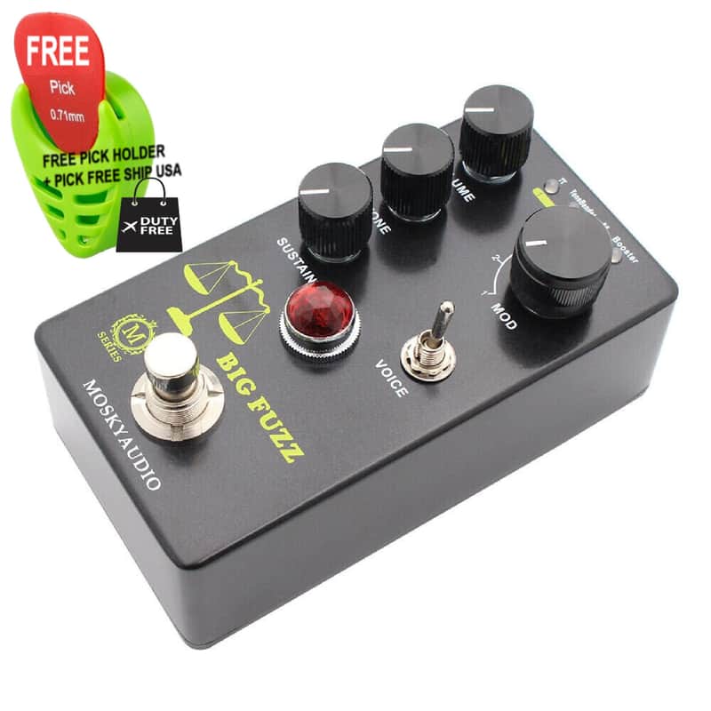 Mosky Audio Big Fuzz Fuzzy Distortion w/ 4 Mode Tonal Select Switch with Dual Voice Toggle Pedal, FREE PICK + HOLDER+ FREE SHIP USA image 1