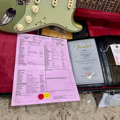 Fender 1959 Stratocaster Journeyman Relic, 3A Rosewood Fingerboard, Faded Aged Sage Green Metallic image 7
