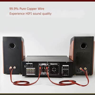 6.35mm to Banana Plug Speaker Cable, 1/4 TS Speaker Wire Cord to Dual Banana 4mm Plugs Audio Cable OFC HiFi Speaker Wire for DJ Application, Mixer -2m image 3