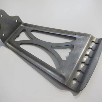 Harmony & Silvertone Flat Top Guitar Tailpiece Authentic Vintage Part Circa-1950s-1960s-Chrome image 4
