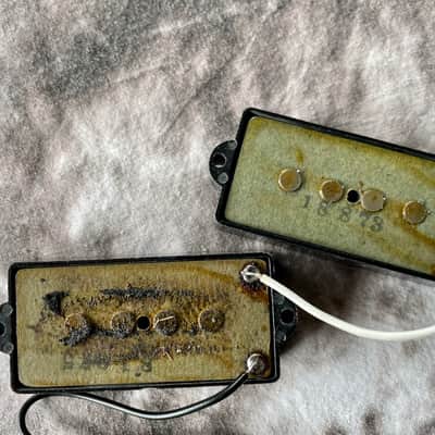 1970s Fender Precision Bass pickup set. Needs repair image 2