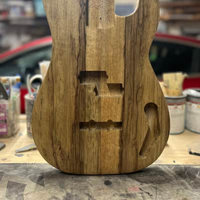 Madlad Instruments Exotic Finished Black Limba PJ-Route Precision Bass PBass Body (sourced and made with pride in north Texas) - Semi-Gloss Poly Finish image 1