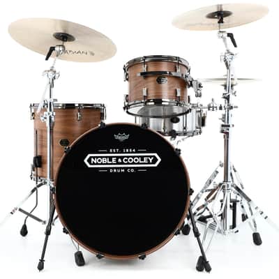 Noble & Cooley Walnut Classic 3-piece Shell Pack - Natural Satin with Black Nickel CD Lugs image 1