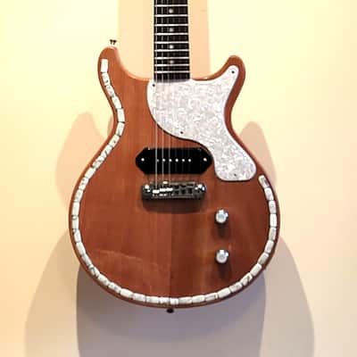 Custom Designed & Crafted Double Cutaway 1959 Les Paul Jr. Style-Matte White Howlite Stones Serial #069 2025 image 1