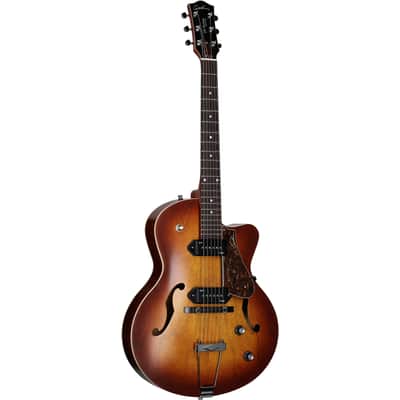 Godin 5th Avenue Kingpin Archtop Electric Guitar, Cognac Burst image 4