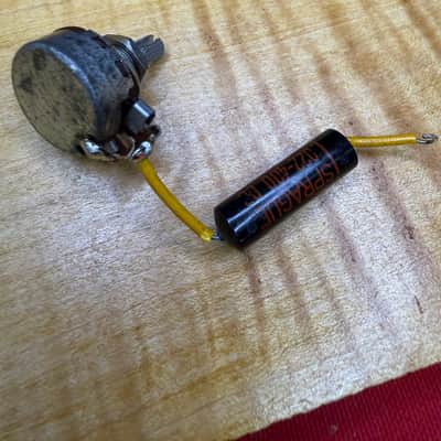 Vintage Gibson Centralab 250k potentiometer with sprague black beauty 1960 image 4