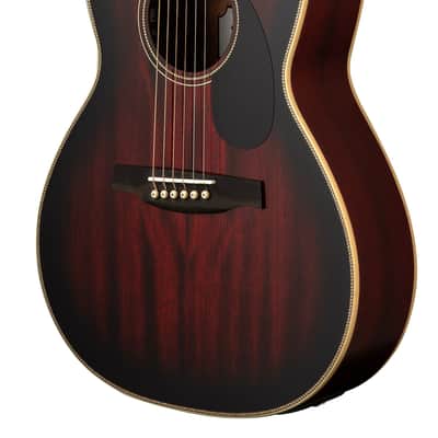 PRS SE P20 Parlor w/PRS-Voiced Fishman Presys VT pickup, Fire Red Burst Gloss Top / Satin Back image 3