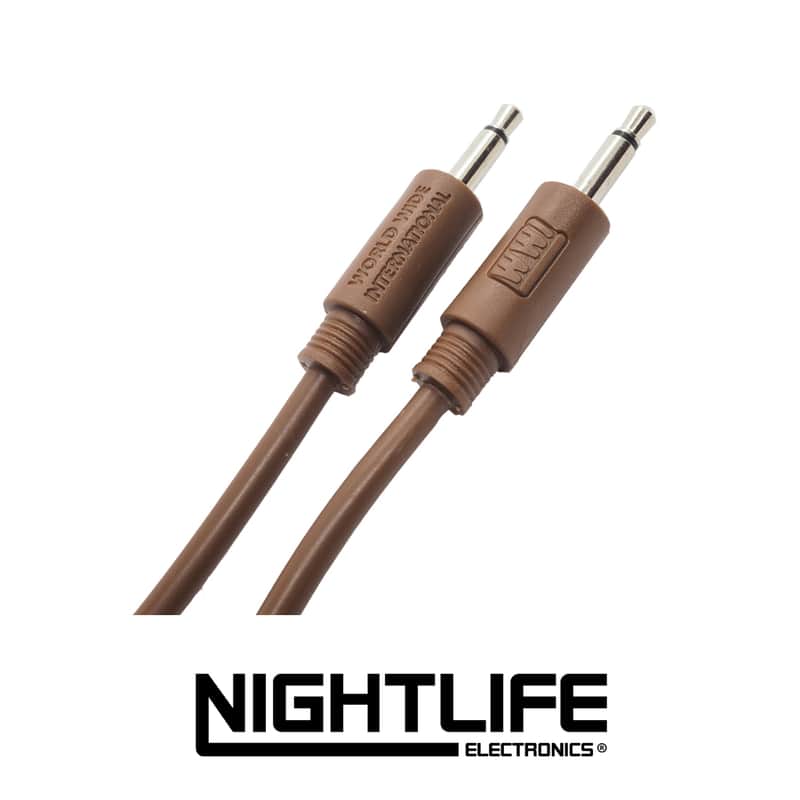 WWI 3.5mm Patch Cable 5/pk - 15cm - Brown image 1