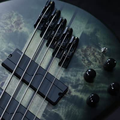 Spector NS Dimension 5 Left-Handed Multi-Scale Haunted Moss Matte Electric Bass w/Bag image 14