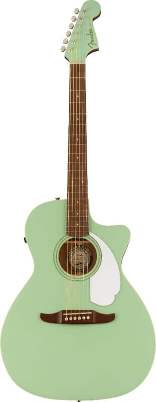 Fender Newporter Player Acoustic Electric Guitar Surf Green image 1