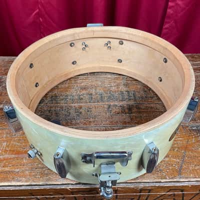 1950s Slingerland Radio King Drum Set White Marine Pearl 20/13/16 w/ 5.5x14 Snare image 24