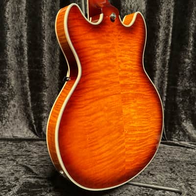 D'Angelico Premier Mini DC Dark Iced Tea Burst With Free Gig Bag image 4