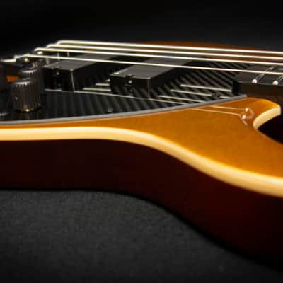 KLOS Apollo IV Custom Bass - Mahogany body / Gold Finish - Carbon Fiber neck -  NEW! 3 band EMG EQ & Pick up system - 8.1 pounds image 4
