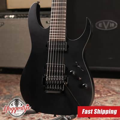 Ibanez RGRB720 Iron Label 7-String Electric Guitar - Black image 1