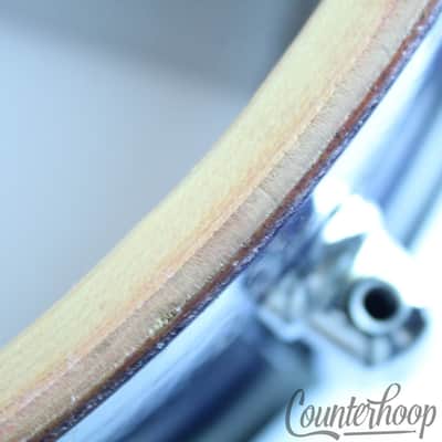 *Slingerland Hollywood Ace 14x5.5"Snare Drum Blue Sparkle Vintage 60s COB Brass* image 11