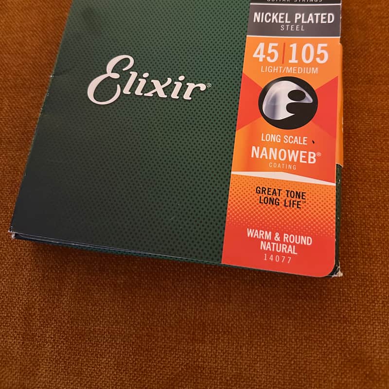 2010s Elixir 14077 Nanoweb Nickel Plated Steel 4-String Electr…