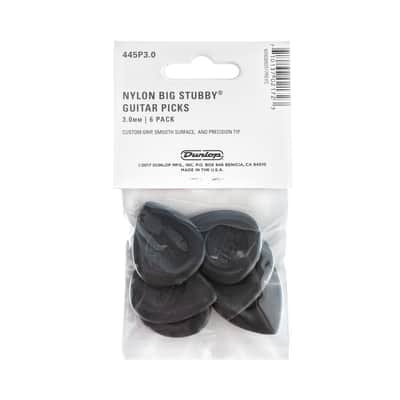 Dunlop 445P3.0 Big Stubby® Nylon Pick 3.0MM Six (6) Picks image 2