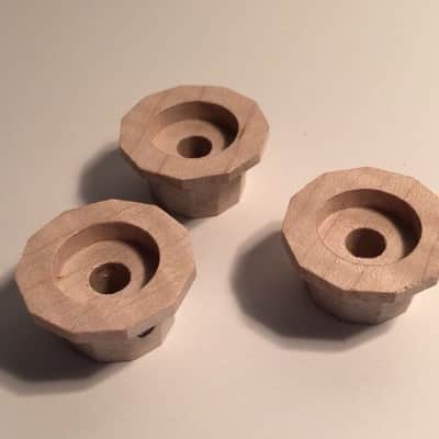 Guilford Flame Maple 11 Sided Facet Cut Guitar Knobs - Set Of 3 - USA image 3