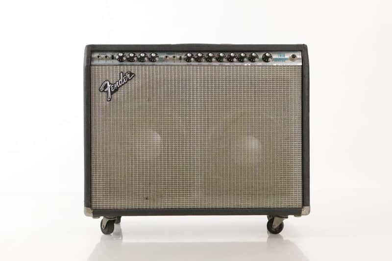 1975 Fender Twin Reverb Silverface Tube Guitar Amplifier Orange JBL D120F #34502 image 1