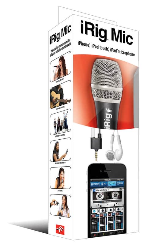 IK Multimedia iRig Mic handheld quality condenser microphone for iPhone, iPod touch and iPad image 1