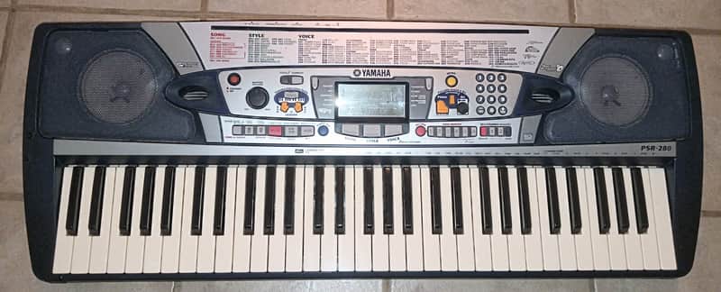 Yamaha PSR-280 Workstation Keyboard Piano Synth MIDI 61 Keys DJ mode power supply image 1