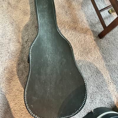 Black 12-String Acoustic Guitar w/ Floral Pickguard & Hard Case image 12