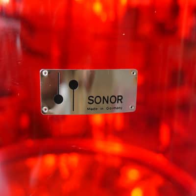 1979 Sonor Acryl Champion 16x16 Floor Tom Red image 2