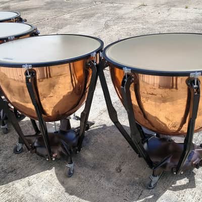 Set of 4 Ludwig Standard Series Polished Copper Timpani with Gauges - 23"/26"/29"/32" image 6