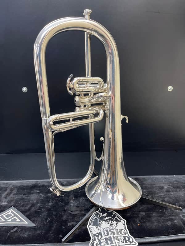Couesnon Flugelhorn with Brass Bags Double Case - Silver plated image 1