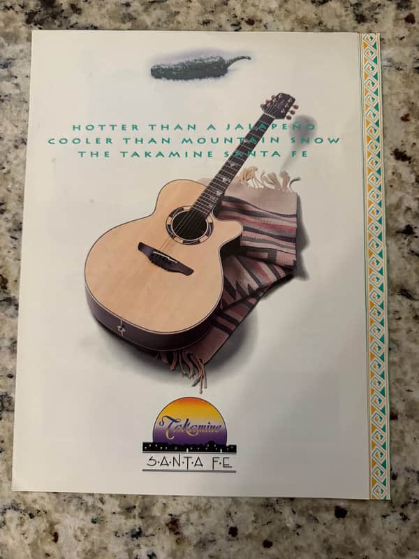 Takamine Santa Fe Brochure 90s PSF-35c 65c 15c 45cESF 10C 40c image 1