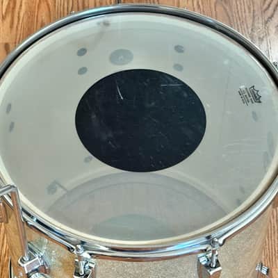 Vintage 1968 Ludwig 16" Floor Tom Silver Sparkle white Interior for drum set image 10