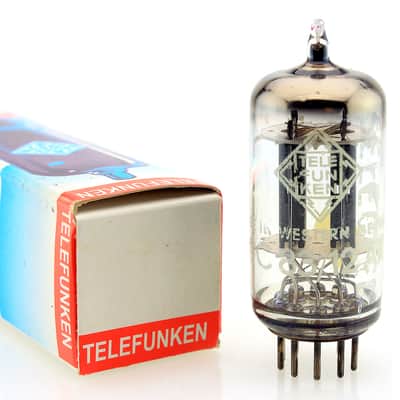 RARE 1964 TELEFUNKEN ◇ "SELECT" ECC83 12AX7 SMOOTH PLATE RED TIP VACUUM TUBE #34 image 1