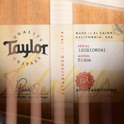 Taylor Next Generation 514ce Grand Auditorium Acoustic/Electric Guitar with Hardshell Case image 15