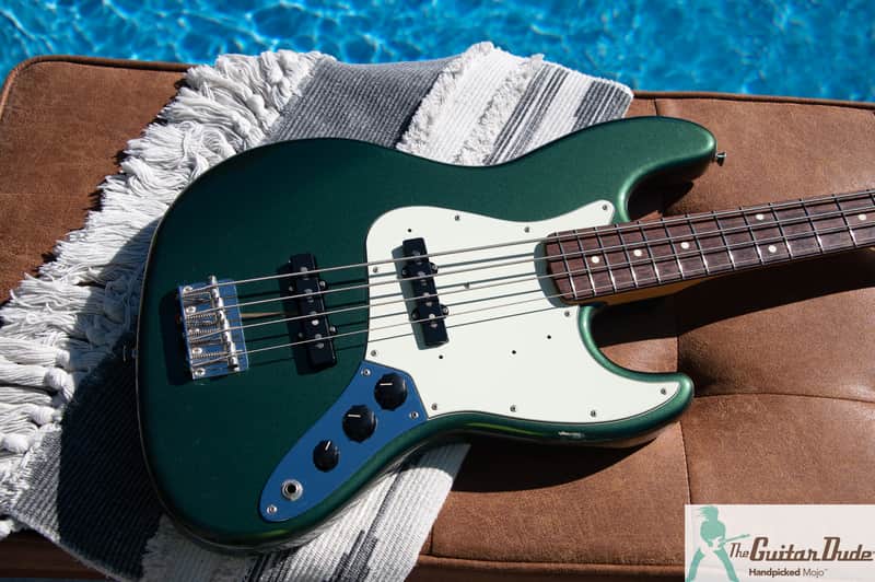 Fender 2023 Collection Made in Japan Traditional '60s Jazz Bass® - Aged Sherwood Green Metallic - Pro Set Up w Perfect Frets/Action/Intonation! image 1