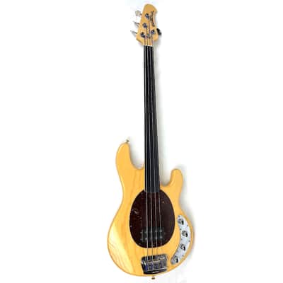 Ernie Ball Music Man Sting Ray 4 Fretless (Modified) 2000 Natural Ash image 5