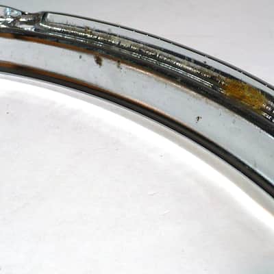 14" 8 Lug Stick Saver Hoops / Chrome over Steel / Possibly Slingerland? image 7
