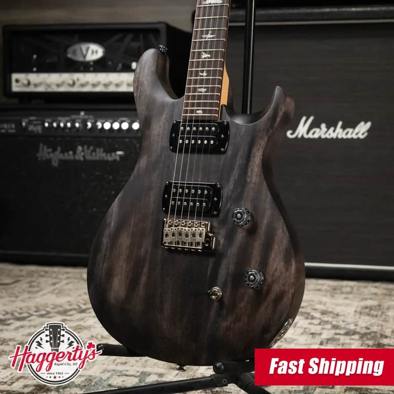 PRS SE CE 24 Satin Electric Guitar - Charcoal with Gig Bag image 1