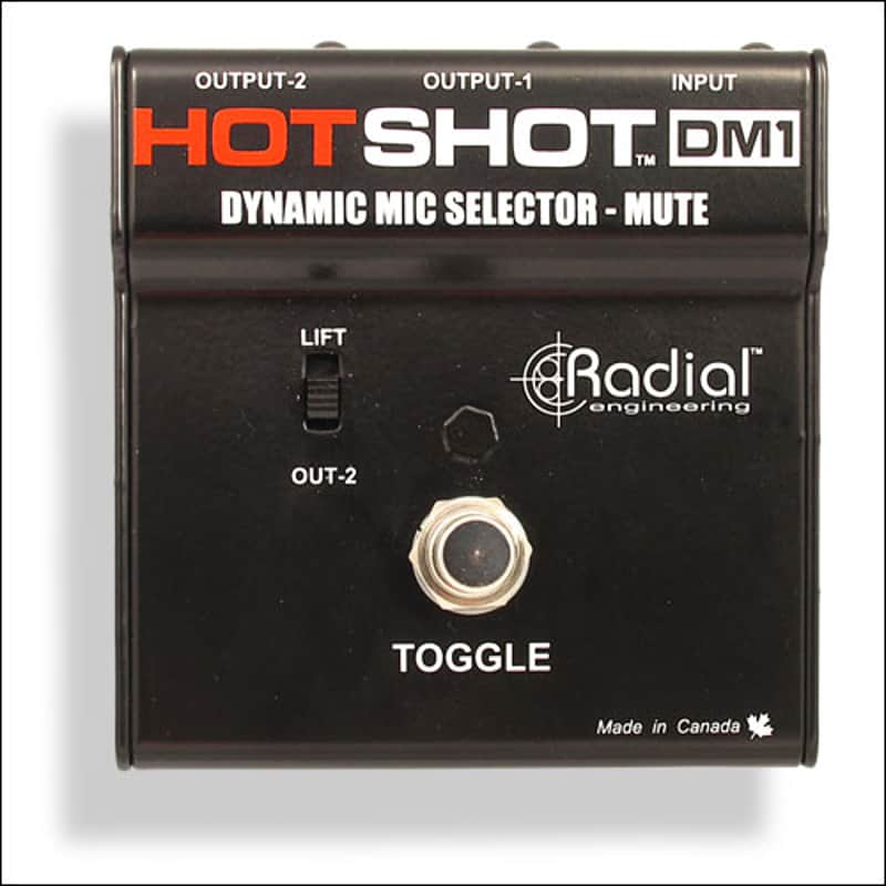 Radial Engineering DM1-HOTSHOT Momentary Footswitch-Channel Toggles Dynamic Mic From PA to Intercom image 1