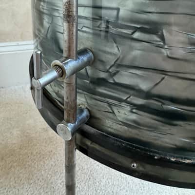Gretsch Vintage 1951 Round Badge 14” x 21” Cocktail Snare Drum 50s - Blue Pearl image 17