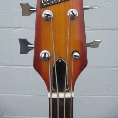 Mayfair Deluxe Bass 60's 70's Vintage Sunburst Case, Kent Teisco image 5