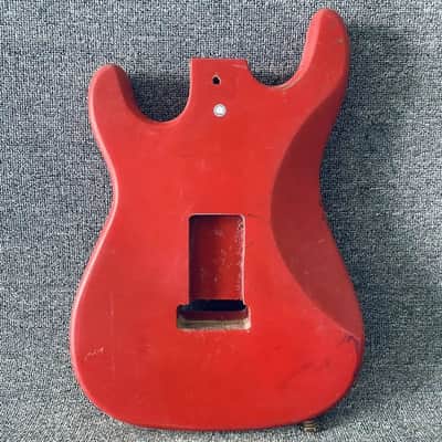 Red Basswood Guitar Strat Style Body with Mapl Neck, Rosewood Fingerboard image 10