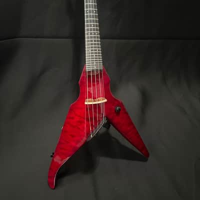 Wood 5 String Fretted Custom Viper - Custom Deep Red Pattern Finish image 9