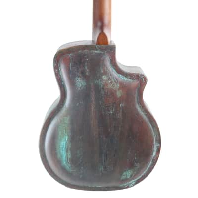 Royall Trifecta Distressed Copper Cutaway 14 Fret Left Handed Tricone Resonator image 10
