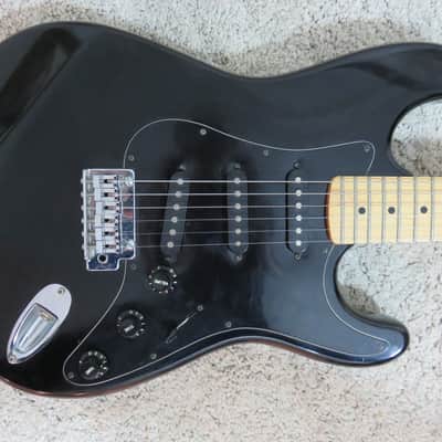 Epiphone By Gibson Stratocaster Electric Guitar Solid Rocker Black Maple image 2