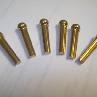 Set of 6 Bridge Pins - BRASS