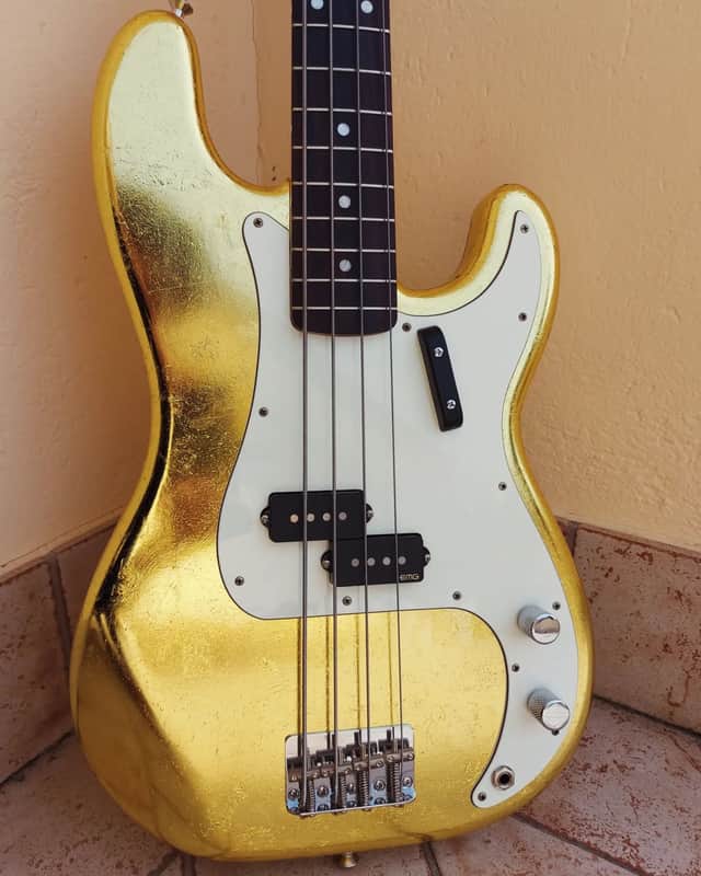 Fender Precision "Gold Leaf" tribute image 1