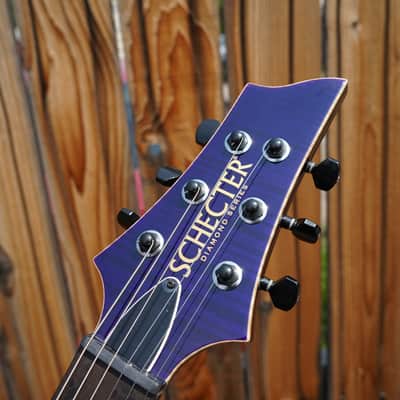 Schecter Diamond Series Japan PROTOTYPE Hollywood Classic - Black Violet 6-String w/ Tweed Case image 7