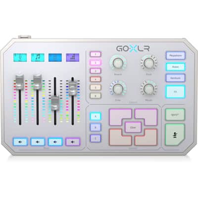 TC-Helicon GoXLR 4-channel USB Streaming Mixer with Voice FX and Sampler - White image 1