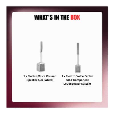 Electro-Voice Column Speaker Sub (White) with Evolve 50 3-Component System imagen 9