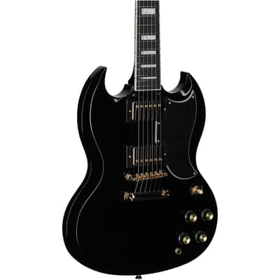 Epiphone Inspired by Gibson SG Custom Electric Guitar (with Gig Bag), Ebony image 8